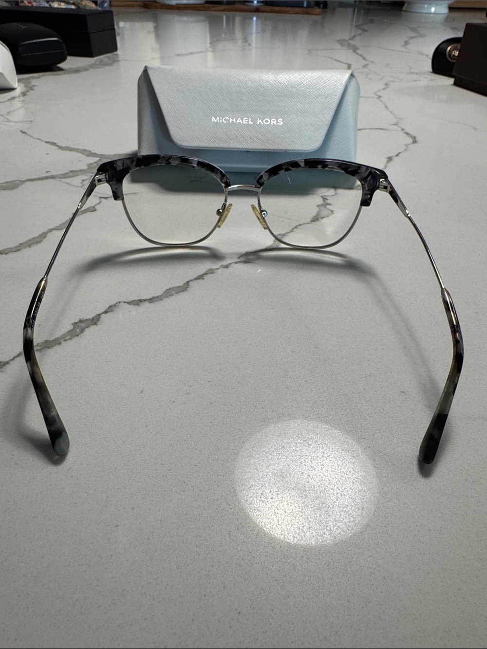 Michael Kors Gray Tortoiseshell-Top Cat Eye Glasses- - Picture 7 of 12